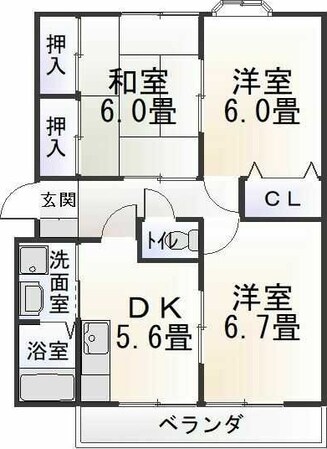 グランデージはずヶ丘の物件間取画像